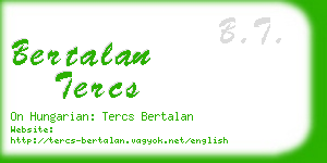 bertalan tercs business card